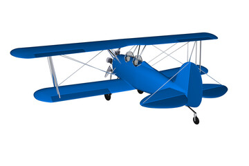 Blue Vintage Plane PNG