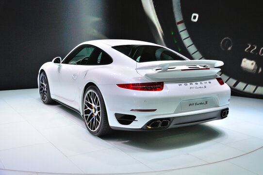 FRANKFURT - SEPT 14: Porsche 911 Turbo S presented as world premiere at the 65th IAA (Internationale Automobil Ausstellung) on September 14, 2013 in Frankfurt, Germany