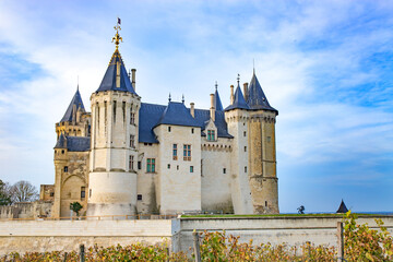Saumur et le chateau sur la loire 