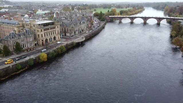 Town Peth and River Tay view, Scotland