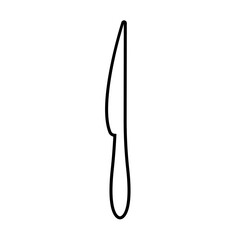 Table knife line icon. Traditional cutlery or kitchen knife. Vector Illustration 