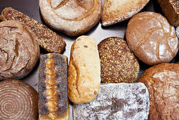Fresh bread in bakery