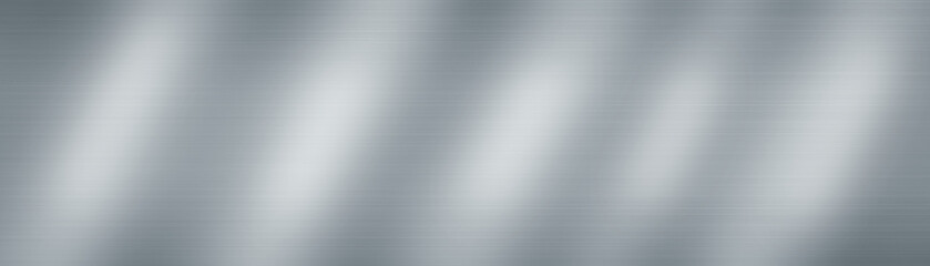 Long silver banner. Metal texture with light reflections