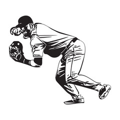 Fototapeta premium Playing Baseball PNG Format With Transparent Background