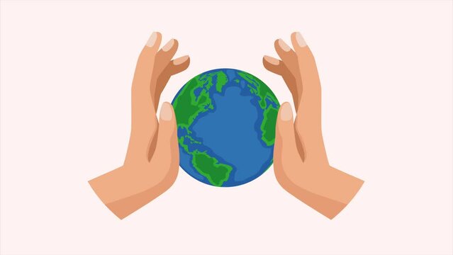 hands with world earth planet