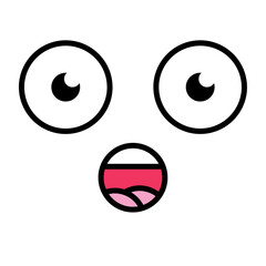 Scared,Shocked Element PNG Format With Transparent Background	