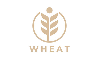 simple wheat/grain, farm icon vector