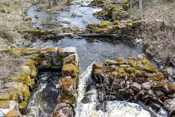 Remnants of an old dam