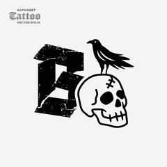 Alphabet B Skull Logo