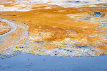 Landscape of the Hverir geothermal zone (Iceland)