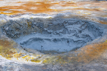 Landscape of the Hverir geothermal zone (Iceland)