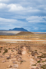 Landscape of the Hverir geothermal zone (Iceland)