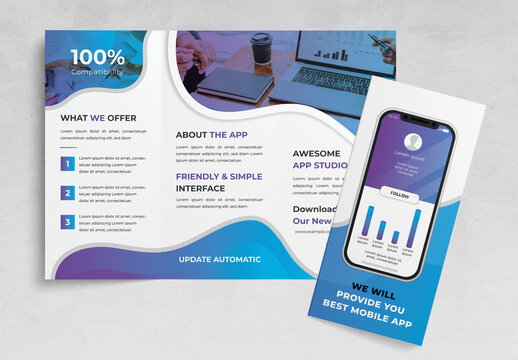 Device Colorful Trifold Flyer