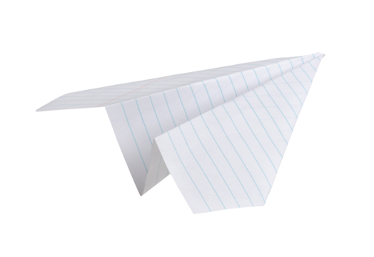 paper plane isolated