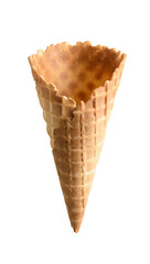 Empty ice cream cone isolated