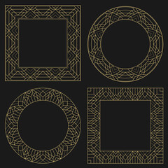 Circular decorative frames set.