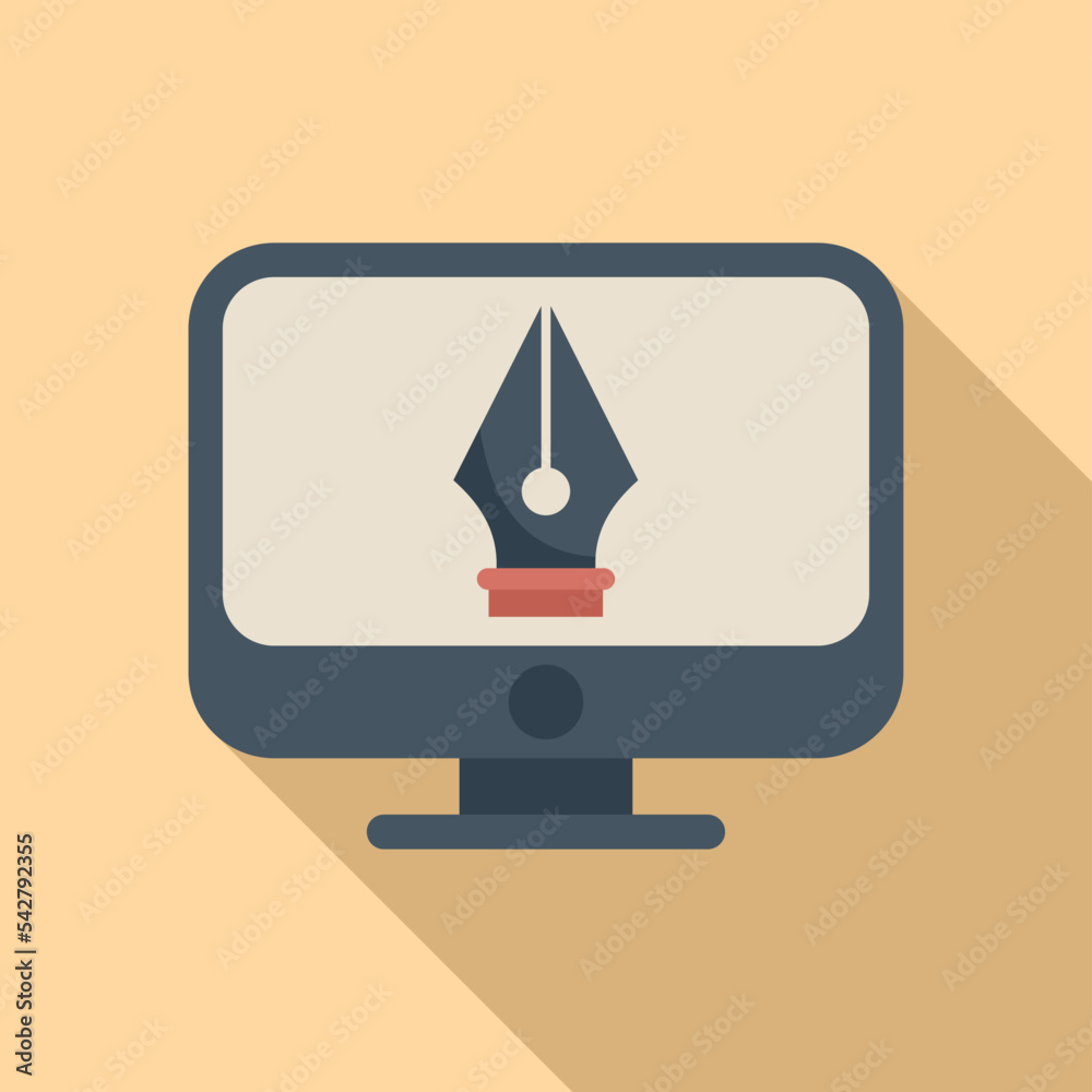 Poster draw redesign icon flat vector. web ui. app content