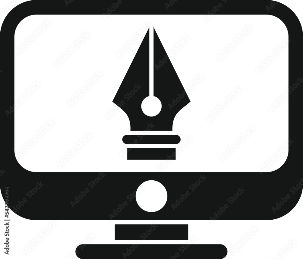 Poster draw redesign icon simple vector. web ui. app content