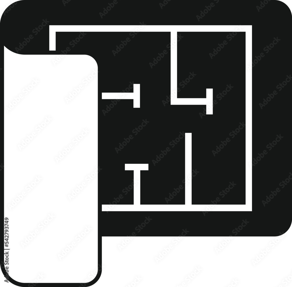 Poster redesign project icon simple vector. web ux. build page