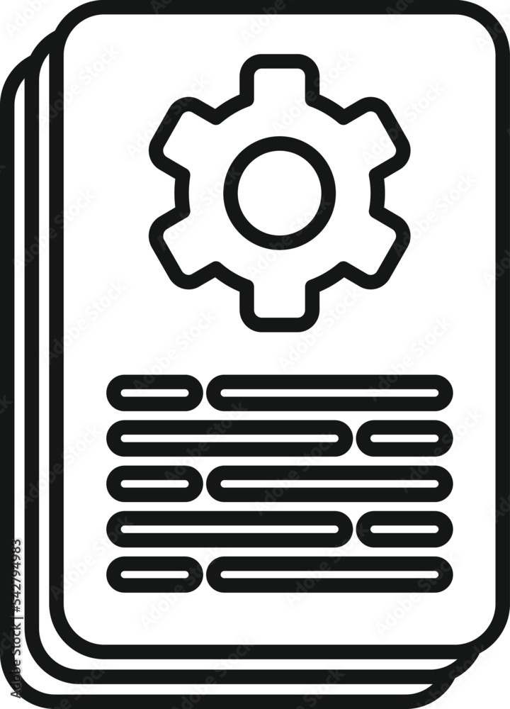 Poster redesign paper icon outline vector. web ui. build project