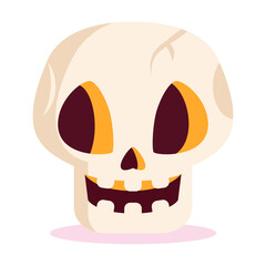 Isolated scary skull icon Halloween season Vector