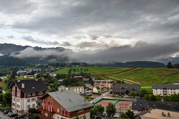 Panorama of the village of Villard de Lans in the Alps in France