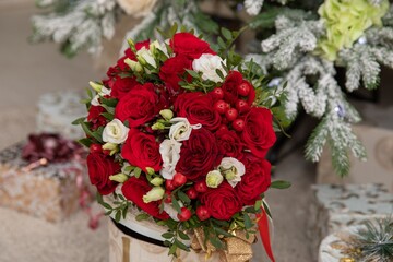 Beautiful wedding Bouquet of roses