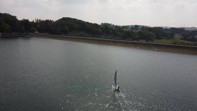 Dronenflug &uuml;ber die Bevertalsperre H&uuml;ckeswagen K&auml;fernberg