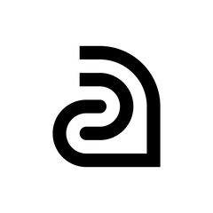 Fototapeta premium Letter AD creative monogram logo template