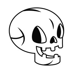 Isolated scary skull icon Halloween season Vector