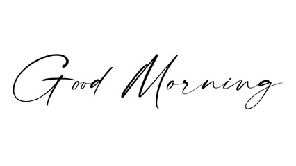 good morning handwriting lettering vintage