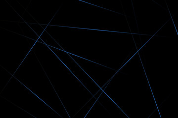 Abstract black with blue lines, triangles background modern design. Vector illustration EPS 10.