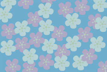 花が敷き詰められた背景イラスト