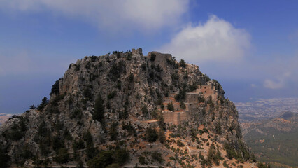 Fototapeta na wymiar Buffavento Castle with sea view in Kyrenia, North Cyprus