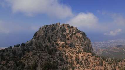 Fototapeta na wymiar Buffavento Castle with sea view in Kyrenia, North Cyprus