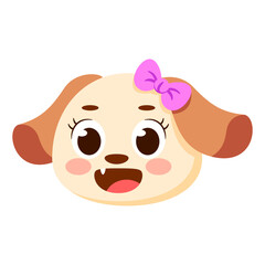 Isolated cute dog avatar character Vector