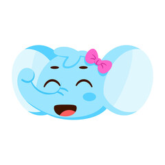 Isolated cute elephant avatar character Vector