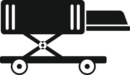 Ground truck icon simple vector. Support airport. Cargo bus