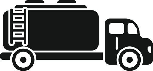 Airplane tank truck icon simple vector. Ground airport. Support aircraft