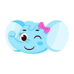 Isolated cute elephant avatar character Vector