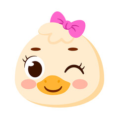 Obraz premium Isolated cute duck avatar character Vector