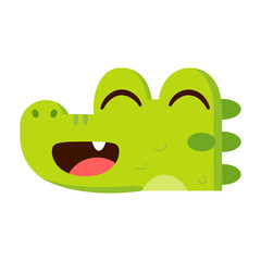 Isolated happy cocodrile avatar character Vector