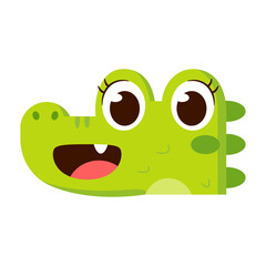 Isolated happy cocodrile avatar character Vector