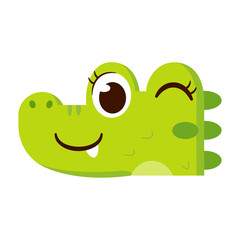 Isolated happy cocodrile avatar character Vector