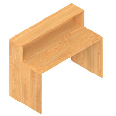 3d rendering illustration of a desk