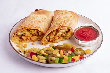 chicken and vegetable wrap