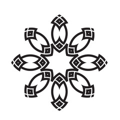 Fototapeta premium monogram geometric circle pattern celtic maze ornament. tribal tattoo