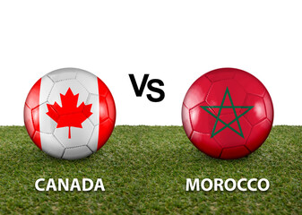 Balls with rival country flags.