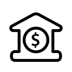 Bank Building icon template PNG file