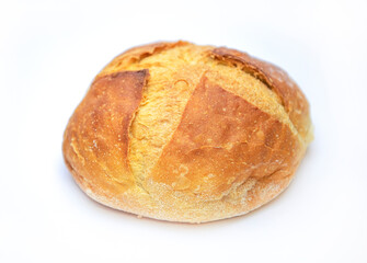 loaf of bread isolated on white